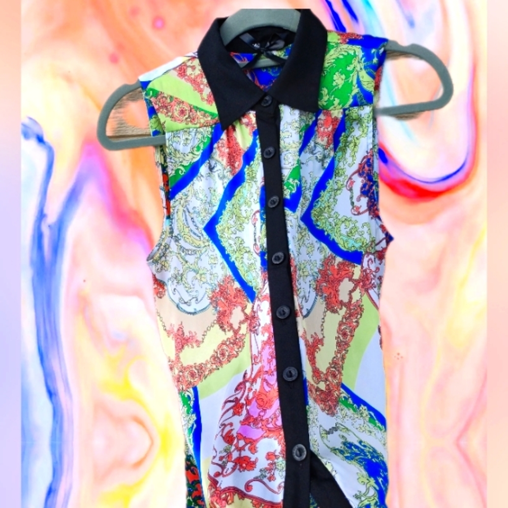 French Riviera Boutique Silk Blouse